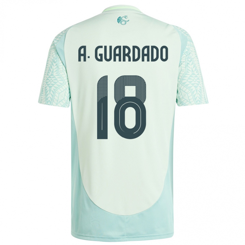 Men Football Mexico Andres Guardado #18 Linen Green Away Jersey 24-26 T-Shirt