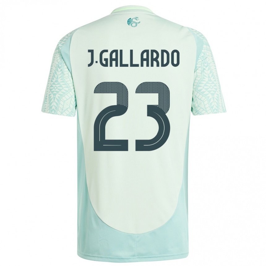 Men Football Mexico Jesus Gallardo #23 Linen Green Away Jersey 24-26 T-Shirt