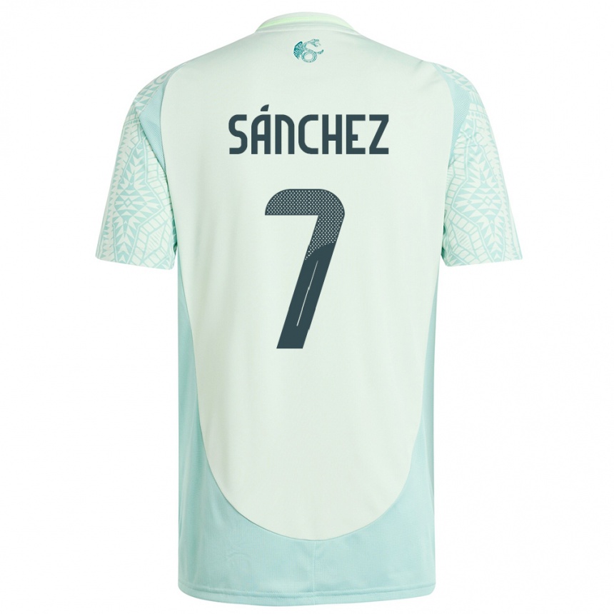Men Football Mexico Maria Sanchez #7 Linen Green Away Jersey 24-26 T-Shirt