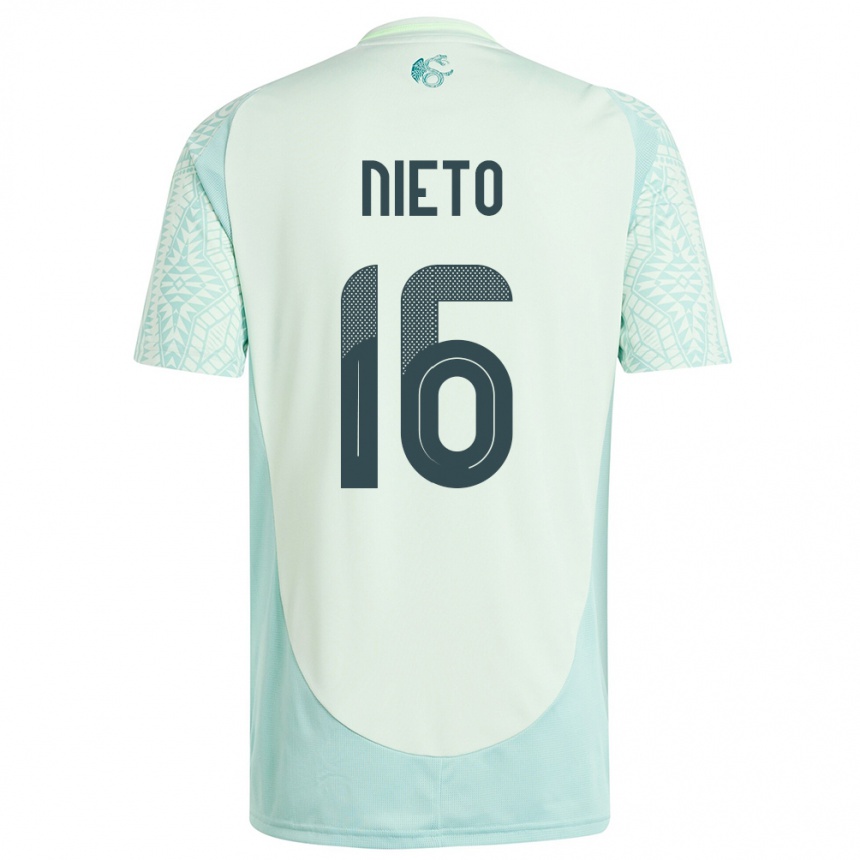 Men Football Mexico Karla Nieto #16 Linen Green Away Jersey 24-26 T-Shirt