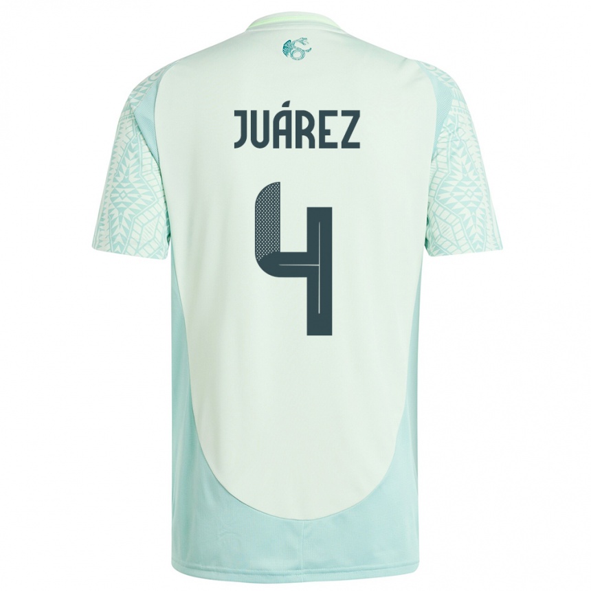 Men Football Mexico Ramon Juarez #4 Linen Green Away Jersey 24-26 T-Shirt