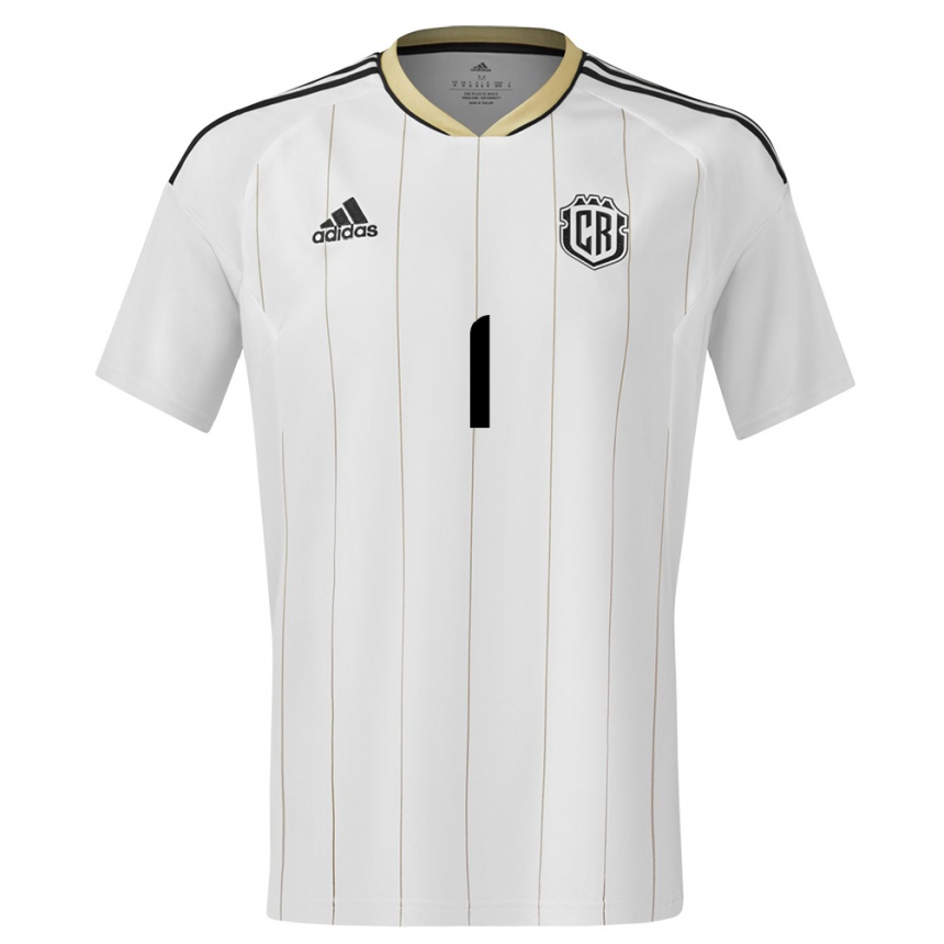 Men Football Costa Rica Noelia Bermudez #1 White Away Jersey 24-26 T-Shirt