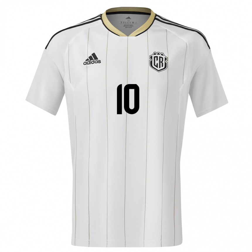 Men Football Costa Rica Brandon Aguilera #10 White Away Jersey 24-26 T-Shirt
