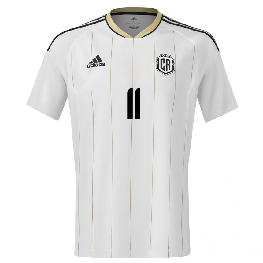 Men Football Costa Rica Raquel Rodriguez #11 White Away Jersey 24-26 T-Shirt