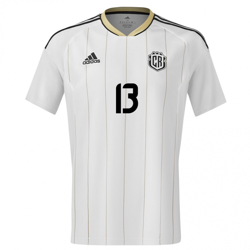 Men Football Costa Rica Emilie Valenciano #13 White Away Jersey 24-26 T-Shirt