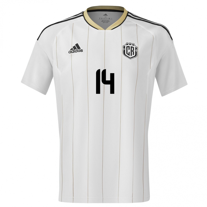 Men Football Costa Rica Timothy Arias #14 White Away Jersey 24-26 T-Shirt