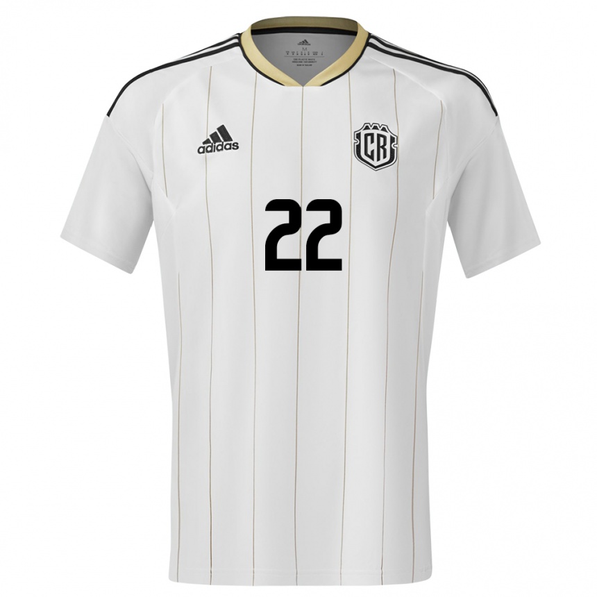 Men Football Costa Rica Cristel Sandi #22 White Away Jersey 24-26 T-Shirt