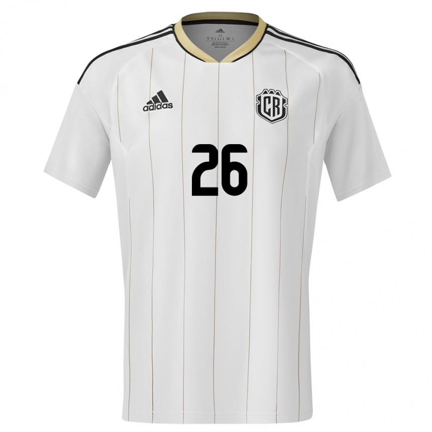 Men Football Costa Rica Douglas Sequeira #26 White Away Jersey 24-26 T-Shirt
