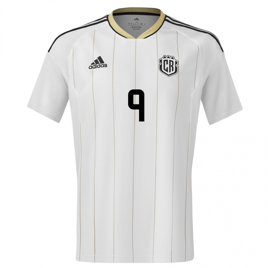 Men Football Costa Rica Carolina Venegas #9 White Away Jersey 24-26 T-Shirt
