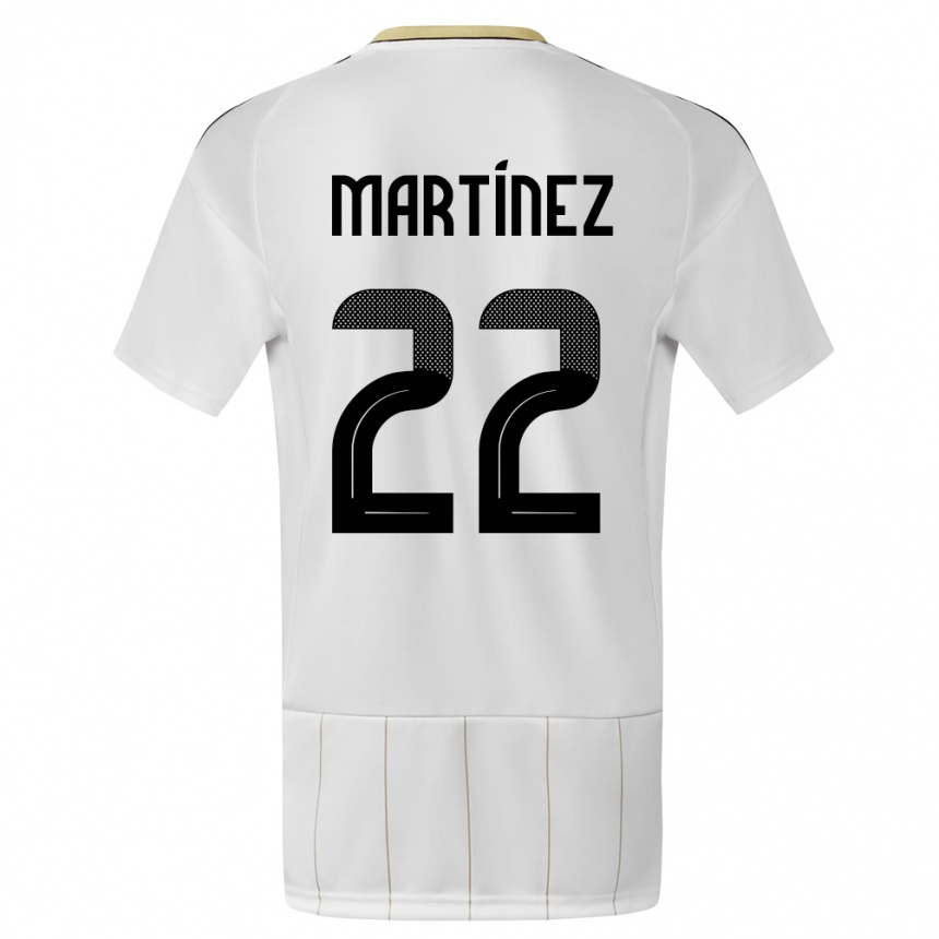 Men Football Costa Rica Carlos Martinez #22 White Away Jersey 24-26 T-Shirt