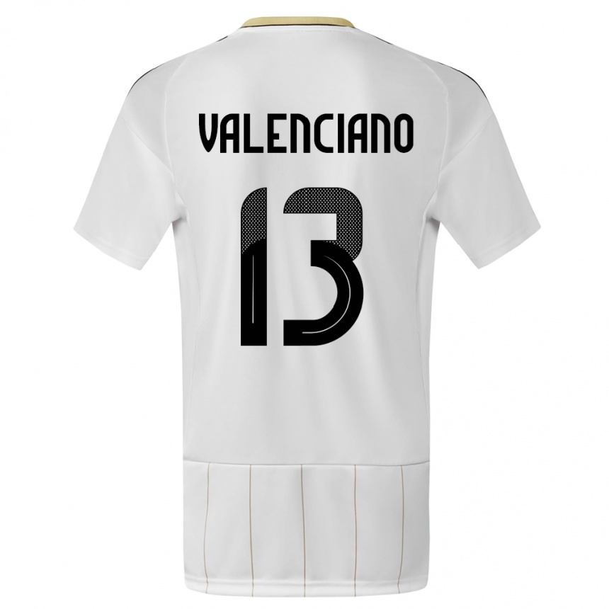 Men Football Costa Rica Emilie Valenciano #13 White Away Jersey 24-26 T-Shirt