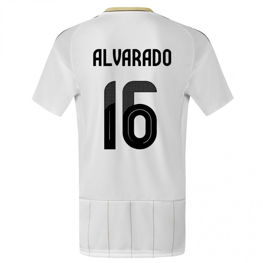Men Football Costa Rica Katherine Alvarado #16 White Away Jersey 24-26 T-Shirt