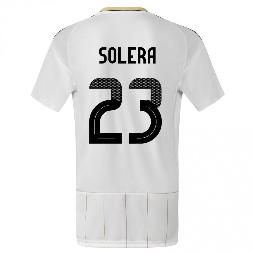 Men Football Costa Rica Daniela Solera #23 White Away Jersey 24-26 T-Shirt