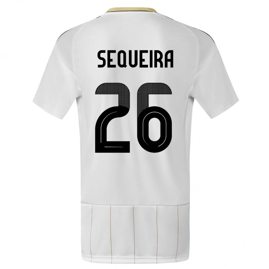 Men Football Costa Rica Douglas Sequeira #26 White Away Jersey 24-26 T-Shirt
