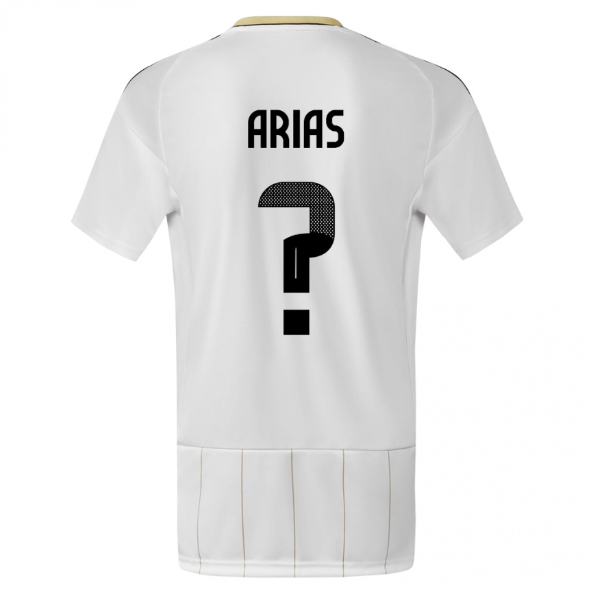 Men Football Costa Rica Jose Arias #0 White Away Jersey 24-26 T-Shirt