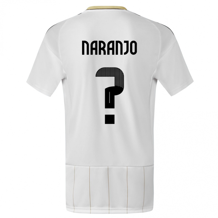 Men Football Costa Rica Andry Naranjo #0 White Away Jersey 24-26 T-Shirt