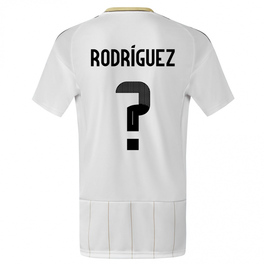 Men Football Costa Rica Bradley Rodriguez #0 White Away Jersey 24-26 T-Shirt