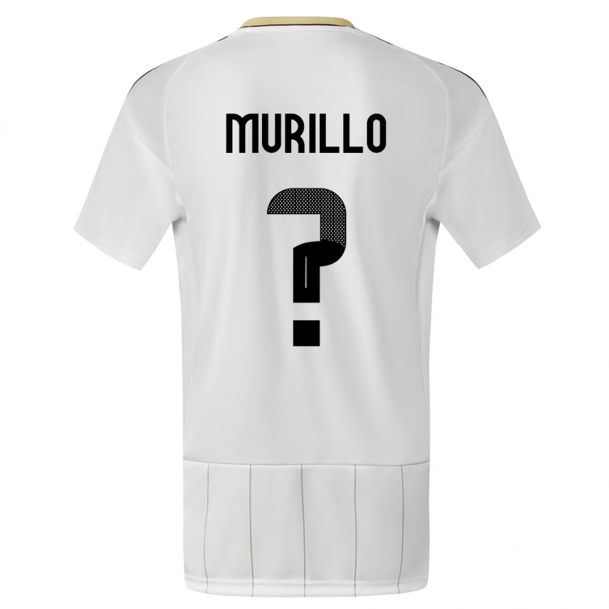 Men Football Costa Rica Isaac Murillo #0 White Away Jersey 24-26 T-Shirt