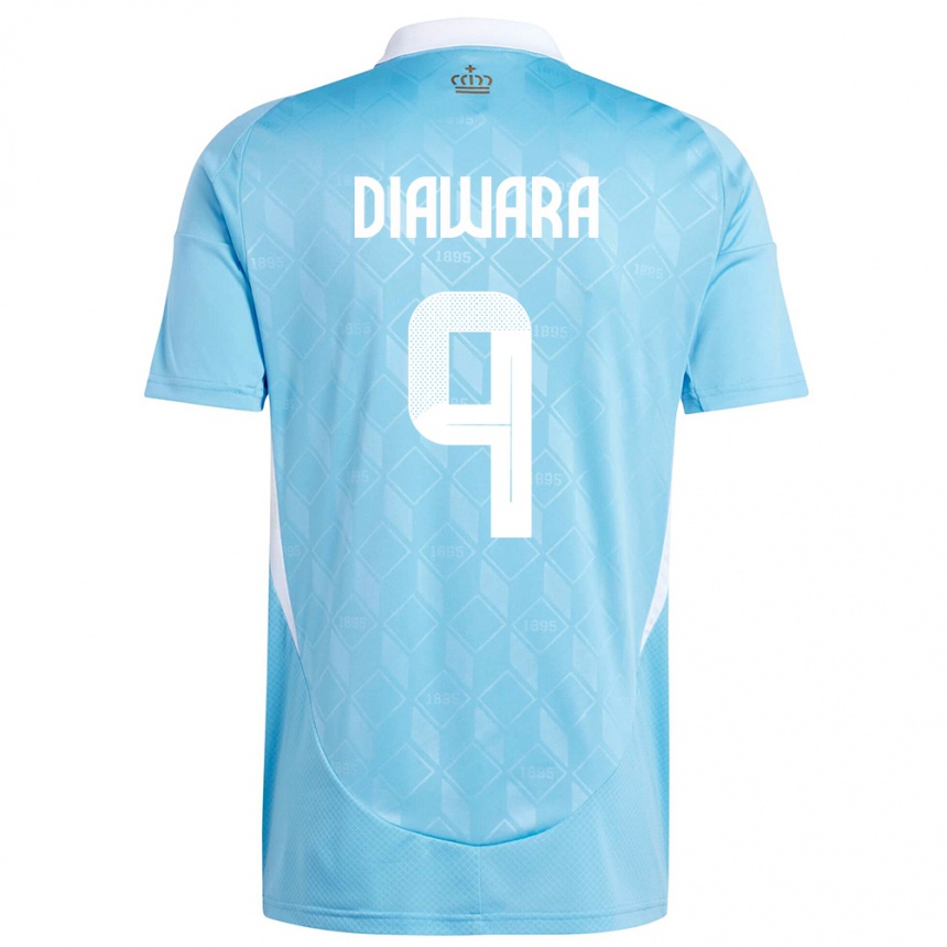 Men Football Belgium Sekou Diawara #9 Blue Away Jersey 24-26 T-Shirt