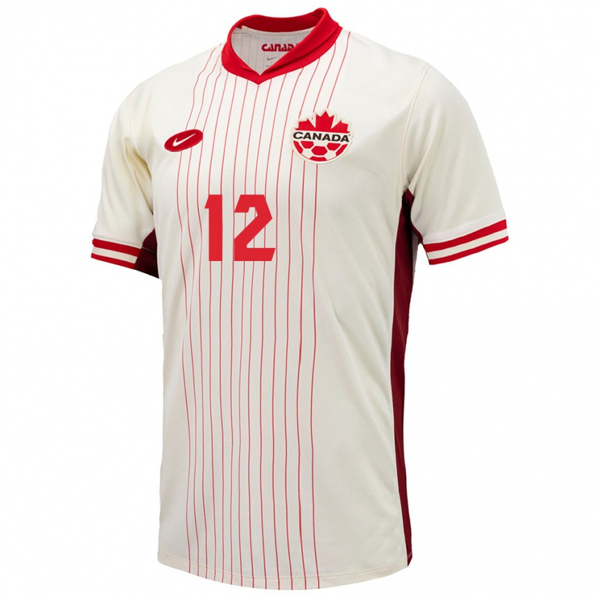 Men Football Canada Ike Ugbo #12 White Away Jersey 24-26 T-Shirt