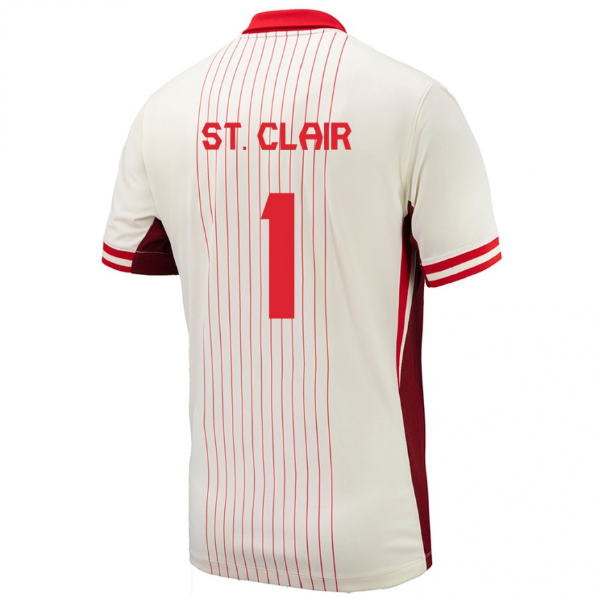 Men Football Canada Dayne St Clair #1 White Away Jersey 24-26 T-Shirt