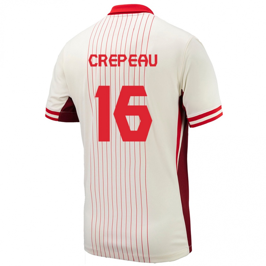 Men Football Canada Maxime Crepeau #16 White Away Jersey 24-26 T-Shirt