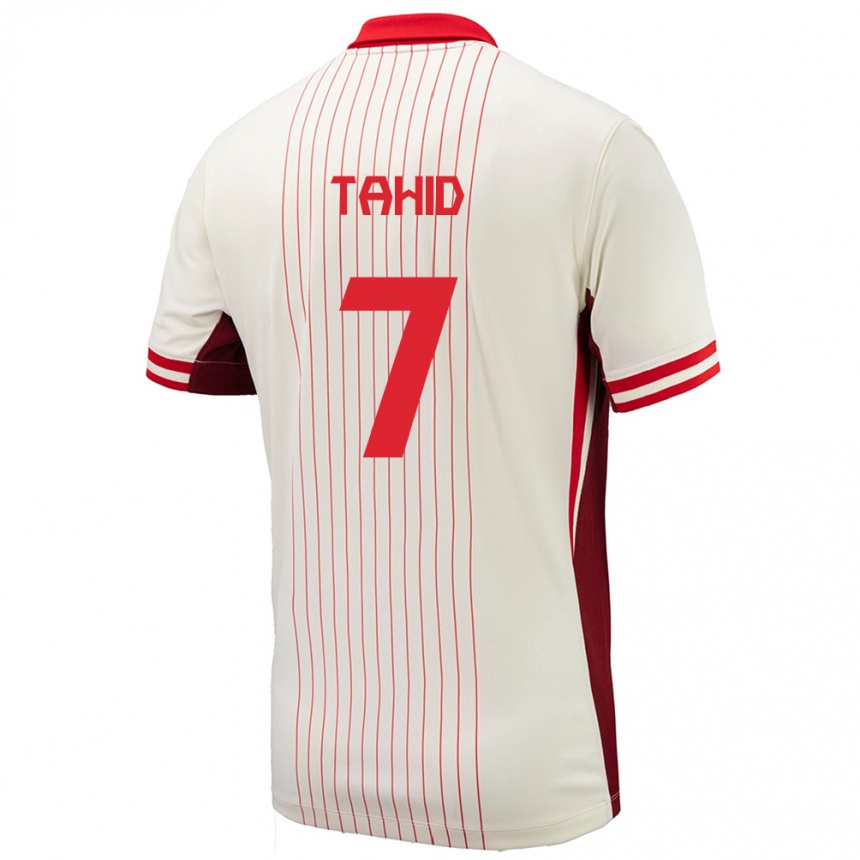 Men Football Canada Taryck Tahid #7 White Away Jersey 24-26 T-Shirt