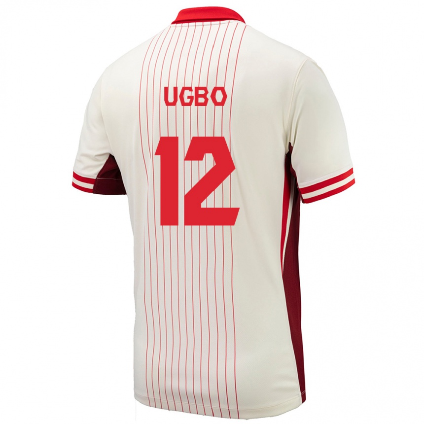 Men Football Canada Ike Ugbo #12 White Away Jersey 24-26 T-Shirt