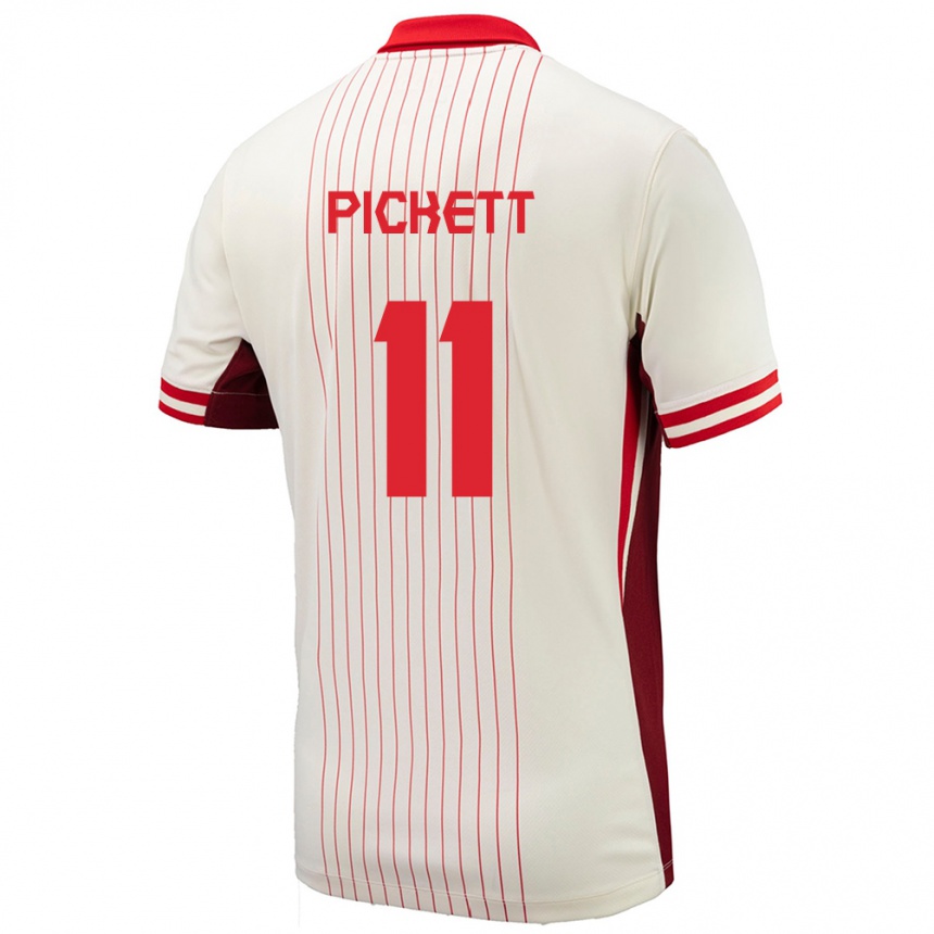 Men Football Canada Victoria Pickett #11 White Away Jersey 24-26 T-Shirt