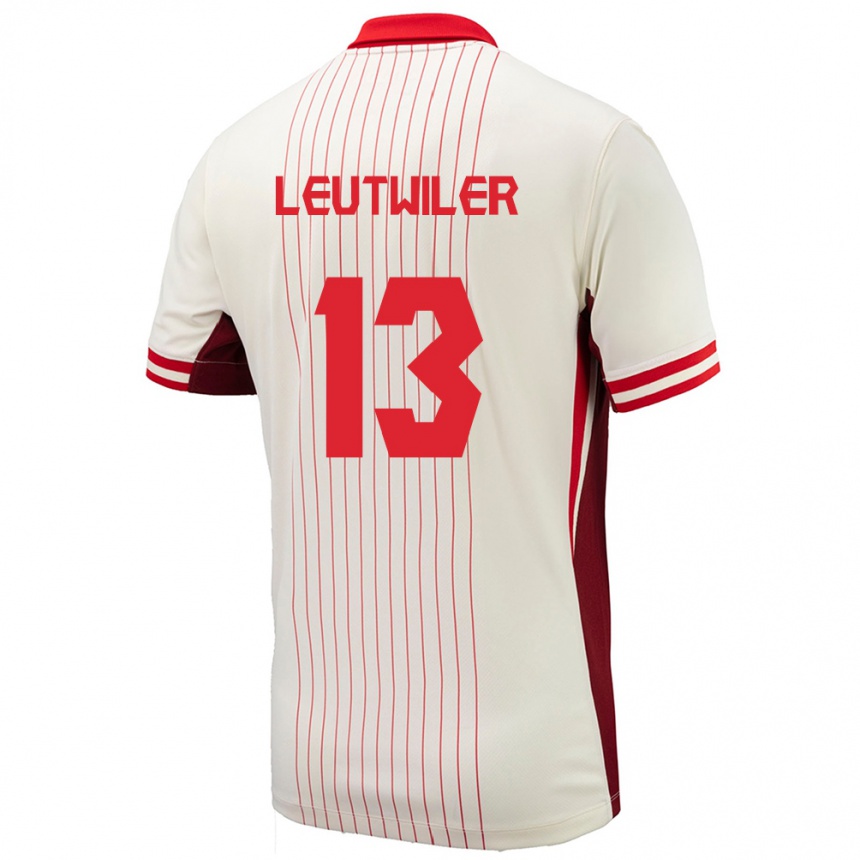 Men Football Canada Jayson Leutwiler #13 White Away Jersey 24-26 T-Shirt