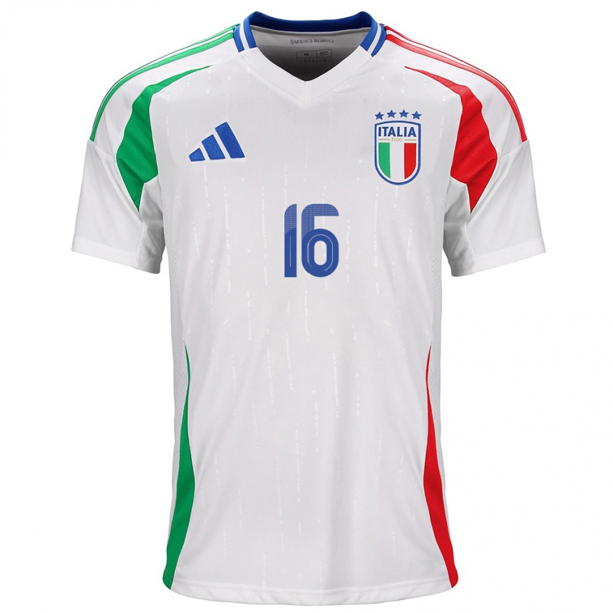 Men Football Italy Giulia Dragoni #16 White Away Jersey 24-26 T-Shirt