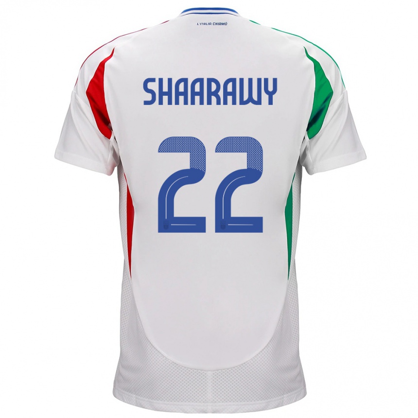 Men Football Italy Stephan El Shaarawy #22 White Away Jersey 24-26 T-Shirt