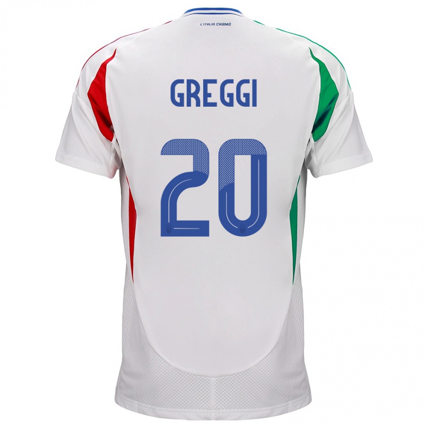 Men Football Italy Giada Greggi #20 White Away Jersey 24-26 T-Shirt