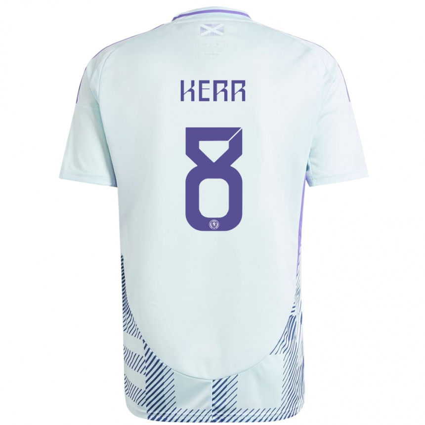 Men Football Scotland Samantha Kerr #8 Light Mint Blue Away Jersey 24-26 T-Shirt