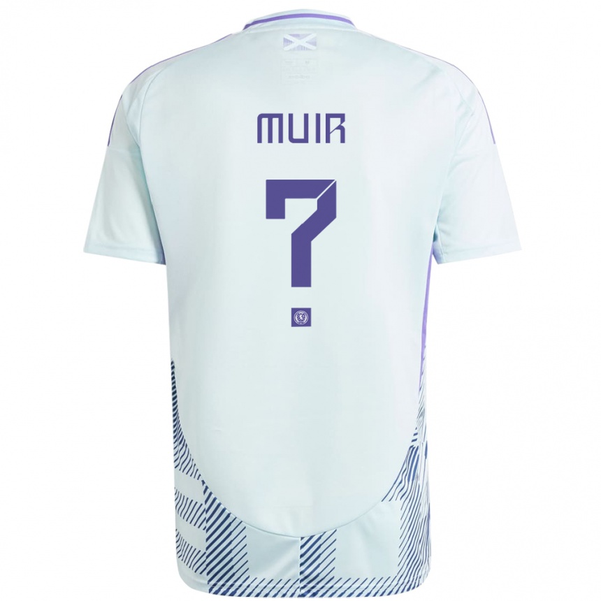Men Football Scotland Amy Muir #0 Light Mint Blue Away Jersey 24-26 T-Shirt