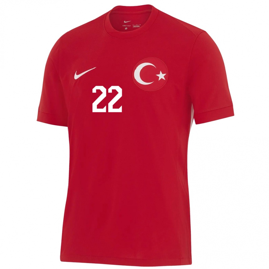 Men Football Turkey Yasam Göksu #22 Red Away Jersey 24-26 T-Shirt