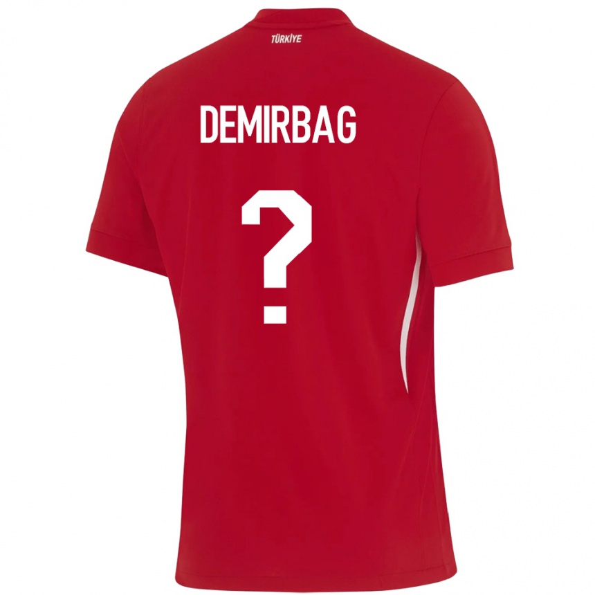 Men Football Turkey Ozan Demirbağ #0 Red Away Jersey 24-26 T-Shirt