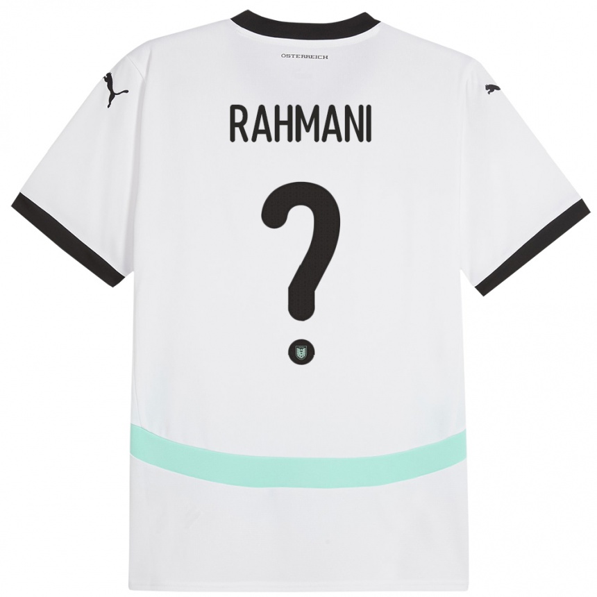 Men Football Austria Edvin Rahmani #0 White Away Jersey 24-26 T-Shirt