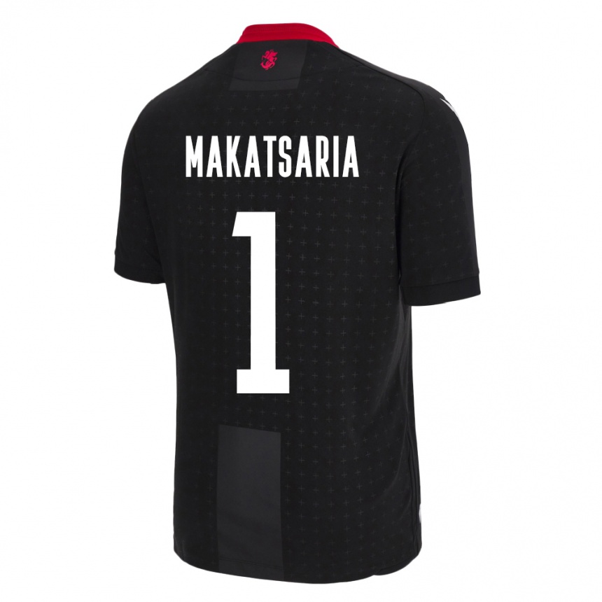 Men Football Georgia Mikheil Makatsaria #1 Black Away Jersey 24-26 T-Shirt