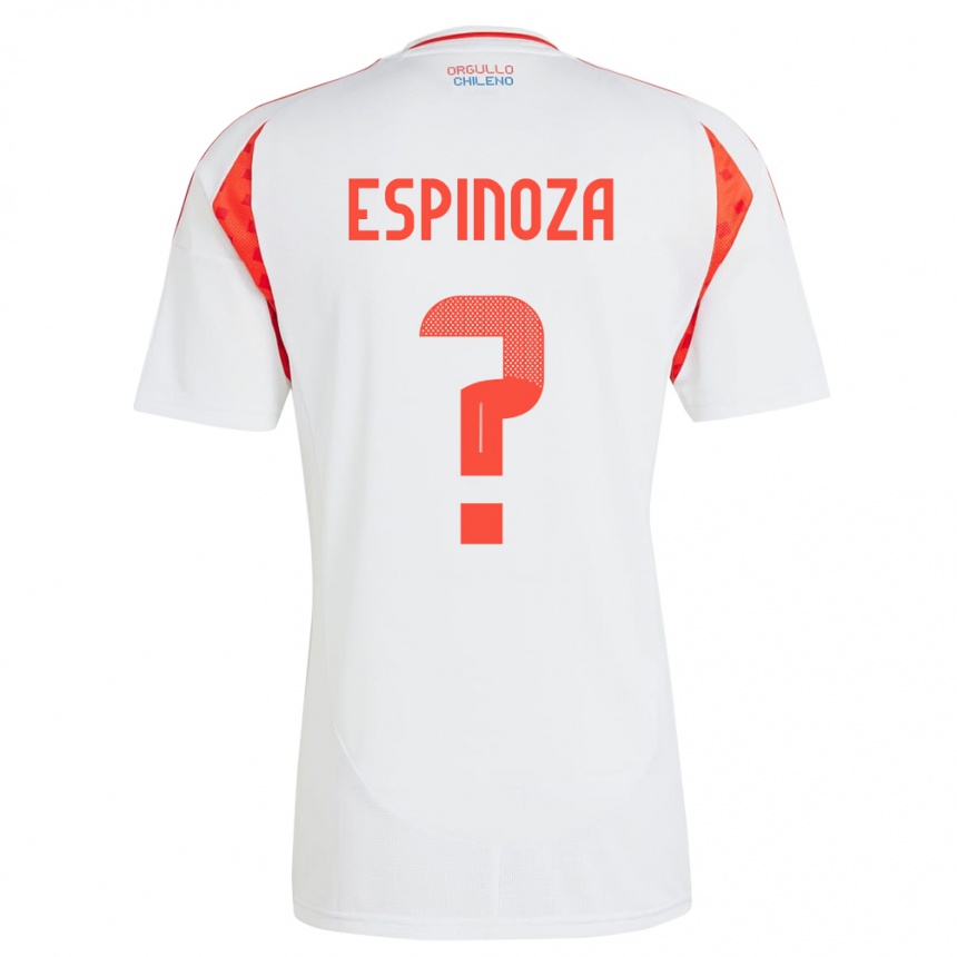 Men Football Chile Gali Espinoza #0 White Away Jersey 24-26 T-Shirt