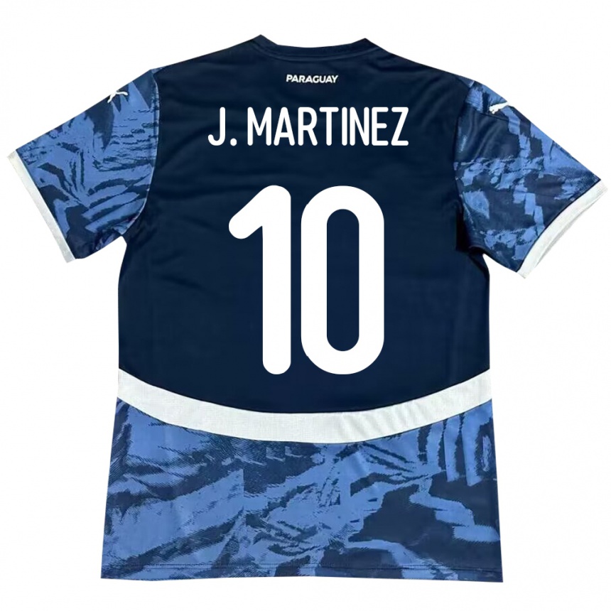 Men Football Paraguay Jessica Martínez #10 Blue Away Jersey 24-26 T-Shirt