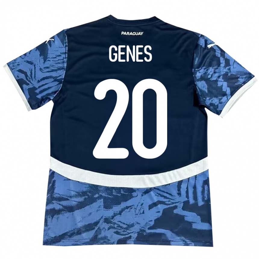 Men Football Paraguay Paola Genes #20 Blue Away Jersey 24-26 T-Shirt