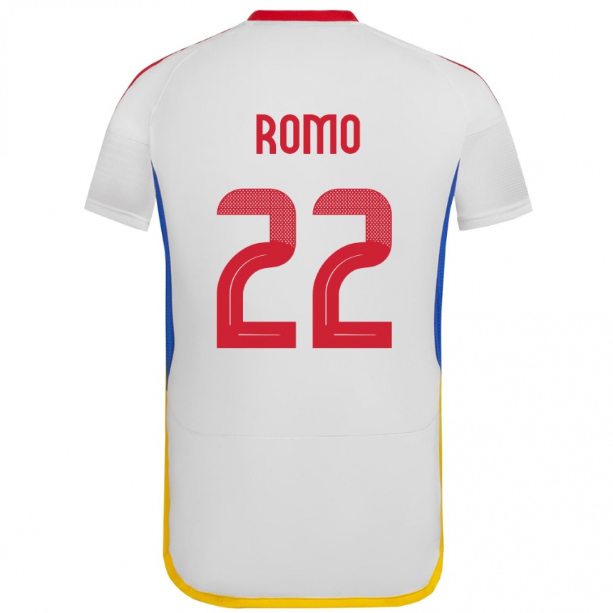 Men Football Venezuela Rafael Romo #22 White Away Jersey 24-26 T-Shirt