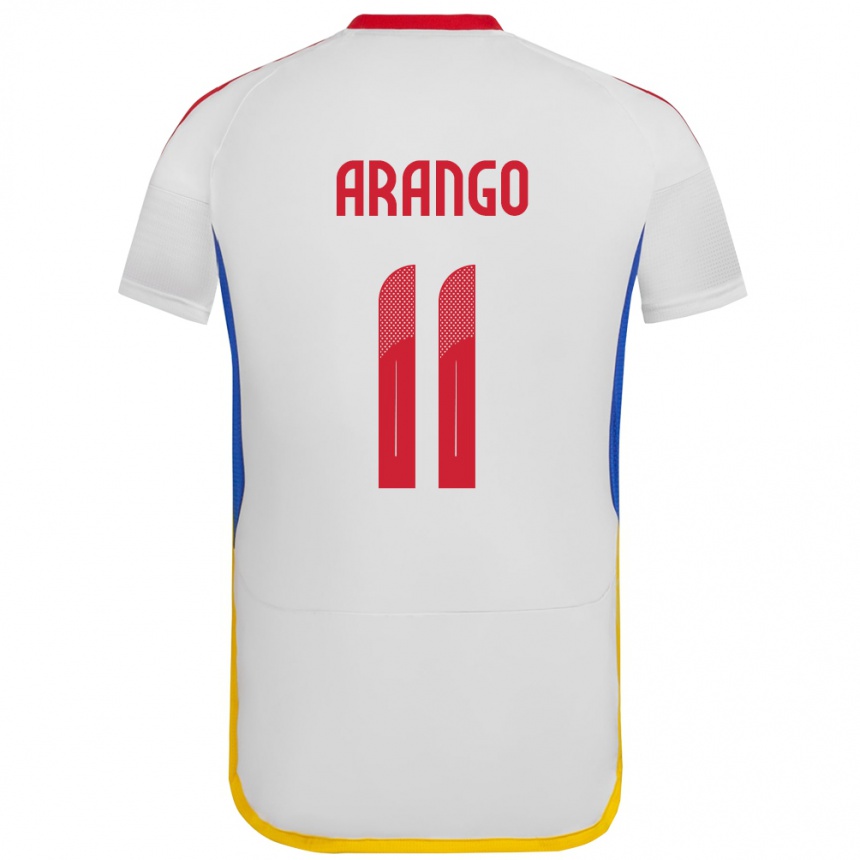 Men Football Venezuela Juan Arango #11 White Away Jersey 24-26 T-Shirt