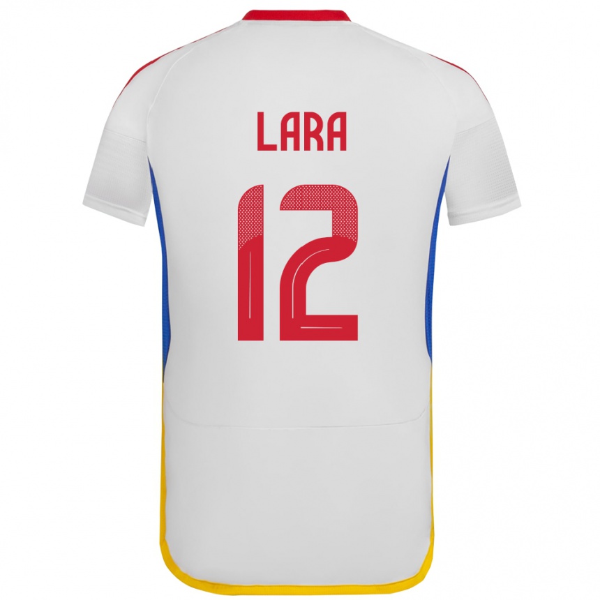 Men Football Venezuela Jesús Lara #12 White Away Jersey 24-26 T-Shirt