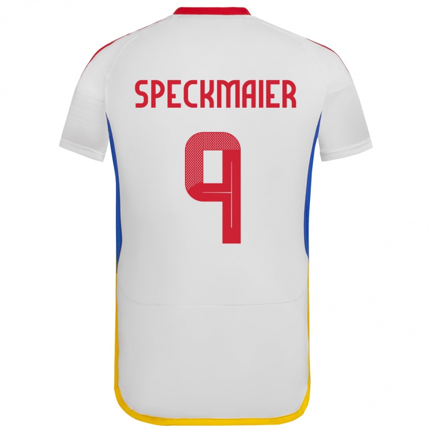 Men Football Venezuela Mariana Speckmaier #9 White Away Jersey 24-26 T-Shirt