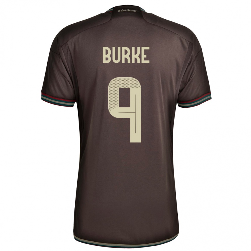 Men Football Jamaica Cory Burke #9 Night Brown Away Jersey 24-26 T-Shirt