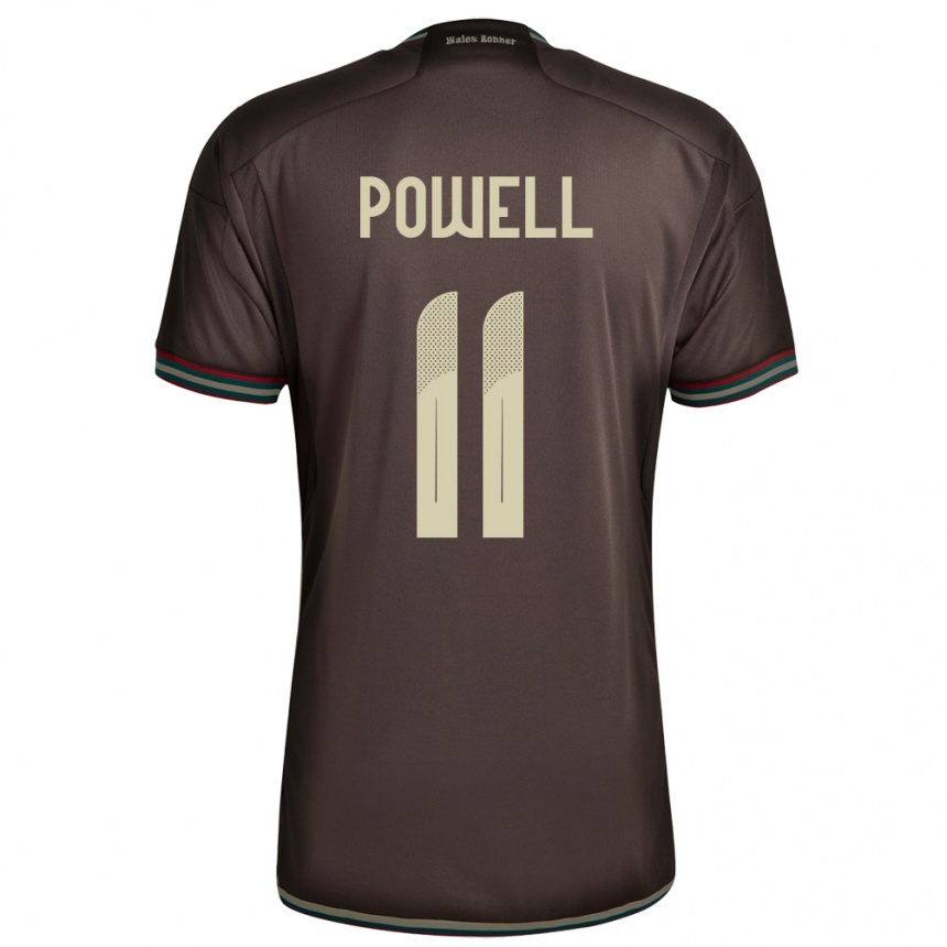 Men Football Jamaica Destiny Powell #11 Night Brown Away Jersey 24-26 T-Shirt