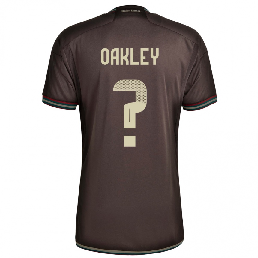 Men Football Jamaica Katie Oakley #0 Night Brown Away Jersey 24-26 T-Shirt