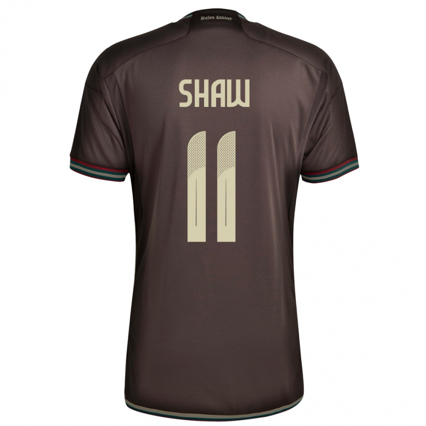 Men Football Jamaica Khadija Shaw #11 Night Brown Away Jersey 24-26 T-Shirt